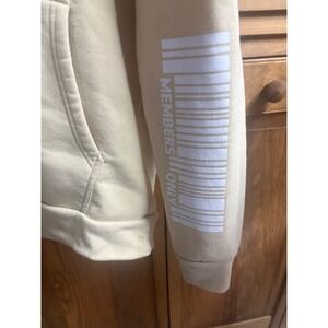 Members Only Mens Teddy Bear Graphic Hoodie Tan Beige Streetwear Sweatshirt M